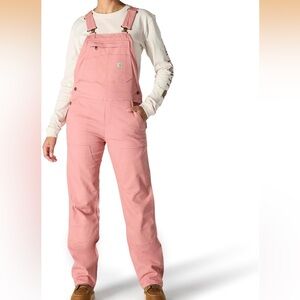 Pink Overalls Tall Straight Leg Jeans size Large